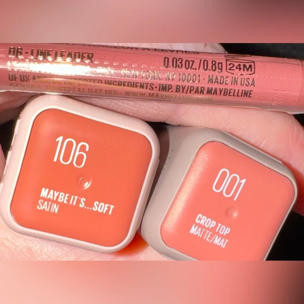 Maybelline Serum Lipstick Set ~ Maybe It's... Soft & Crop Top + Lifter Liner Set